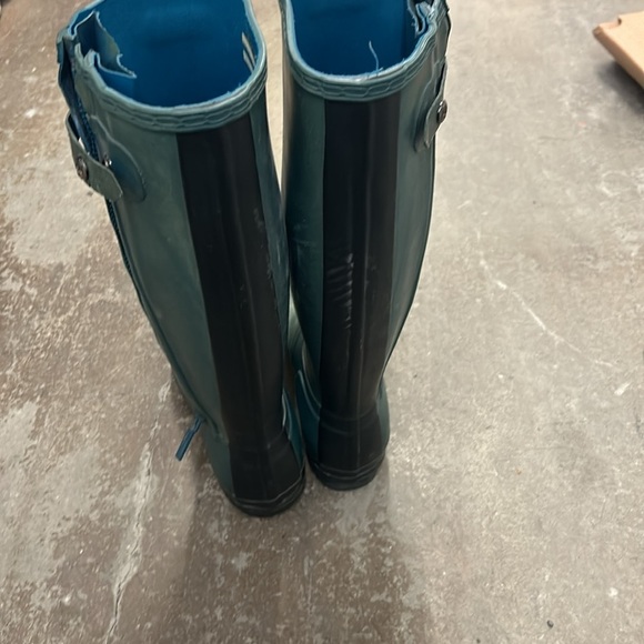 Hunter wellington adjustable with zipper green Tall Rain Boots - Picture 4 of 11